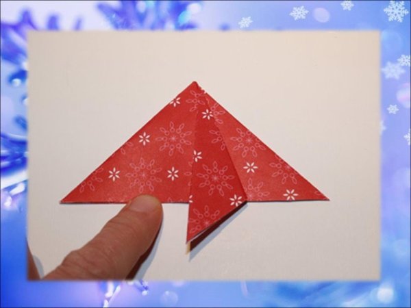 Елка открытка из бумаги