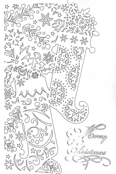 Трафареты для новогодних открыток