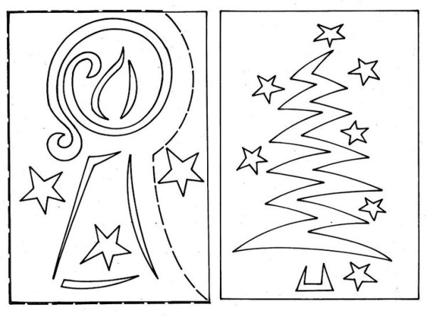 Схемы для вырезания на новый год