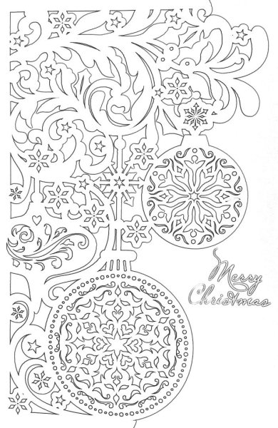 Узоры для вырезания на новый год