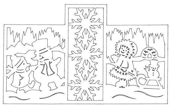 Новогодние открытки вырезалки