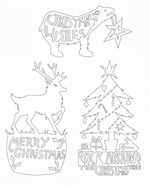 Вытынанки новогодние