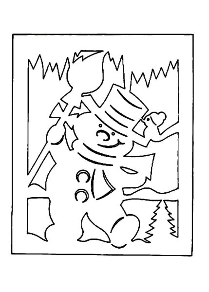 Вытынанка схемы новый год