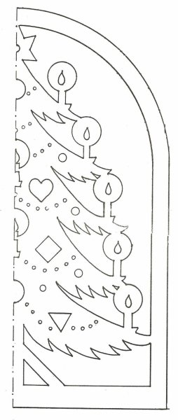 Схемы новогодних вытынанок