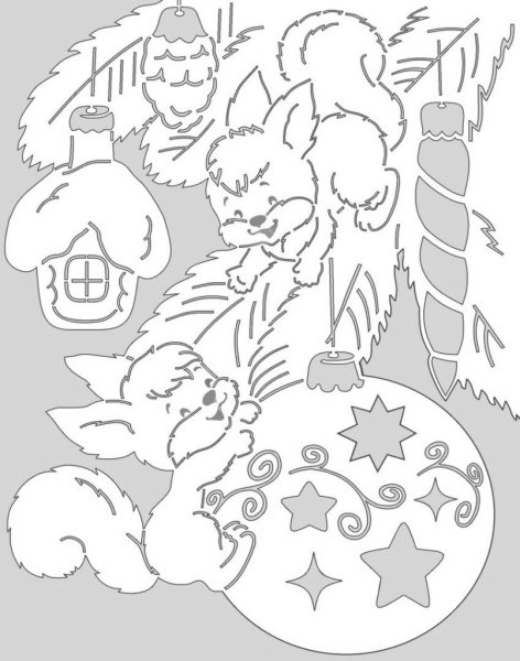 Вытынанки новогодние