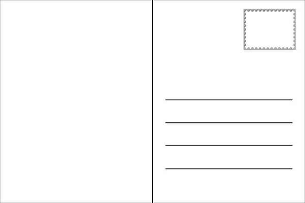 Почтовая открытка сзади