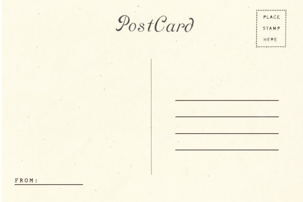 Обратная сторона открытки