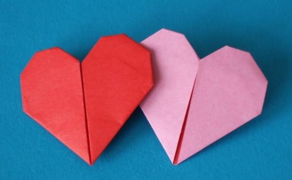 Оригами для детей сердечко