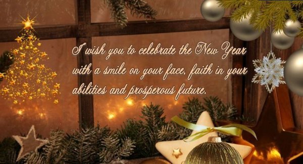 Открытка на новый год на английском