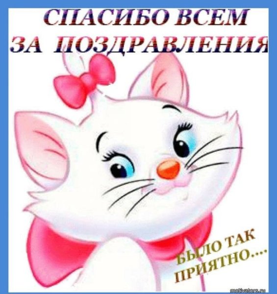 Открытка спасибо за поздравления