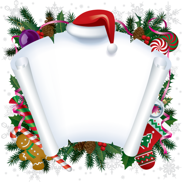 Новогодняя рамка для текста