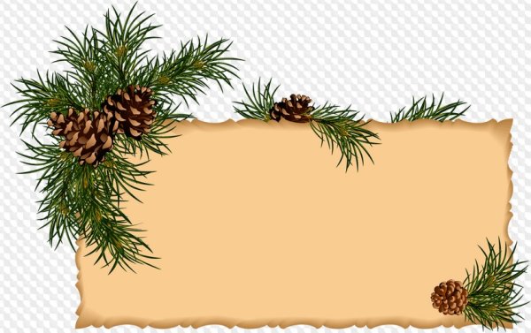 Новогодний орнамент на прозрачном фоне