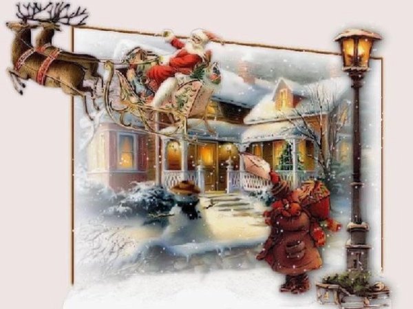 Французские Рождественские открытки