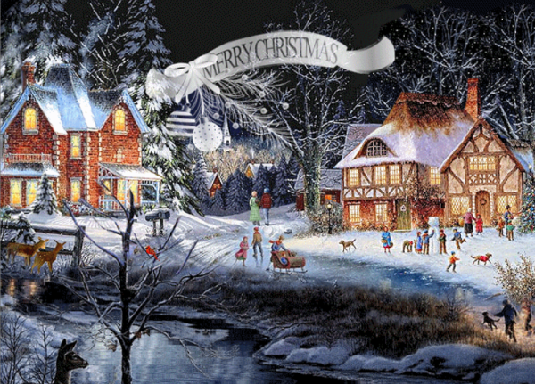 Счастливого нового года деревня