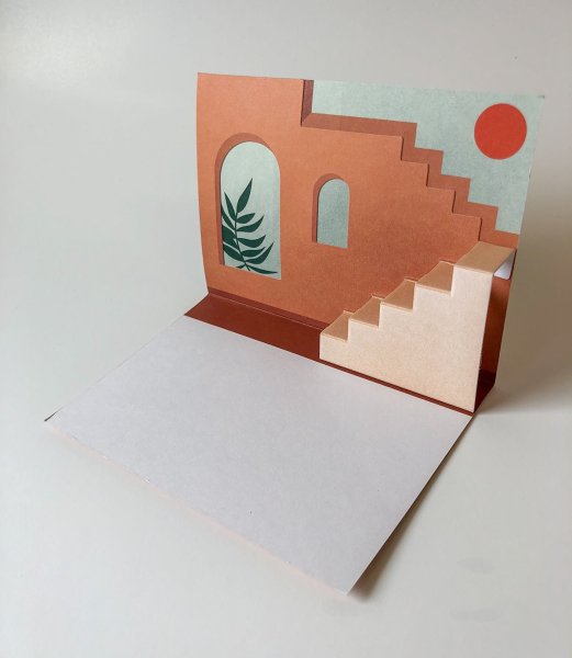 Открытка Pop up в виде квартиры