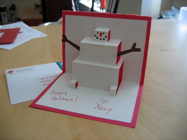 Новогодняя открытка Pop-up