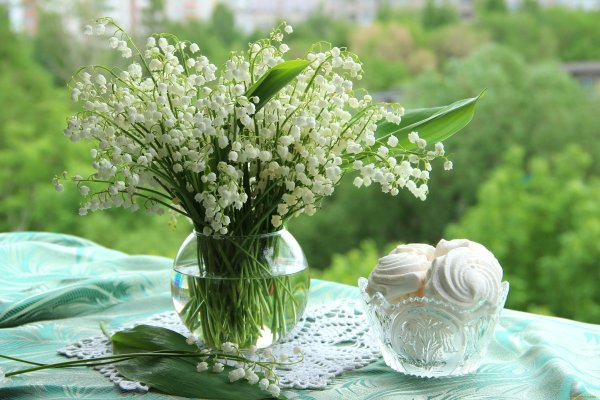 Красивый букет ландышей