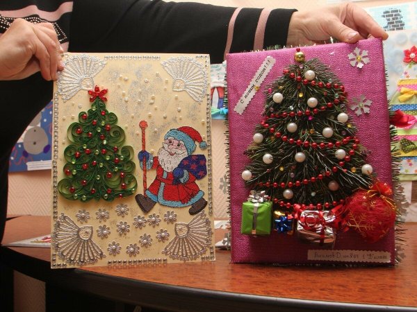 Новогодняя открытка поделка