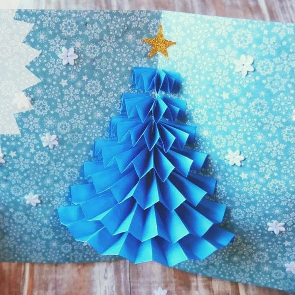 Объемная Новогодняя открытка