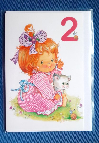 Открытка на 2 годика девочке