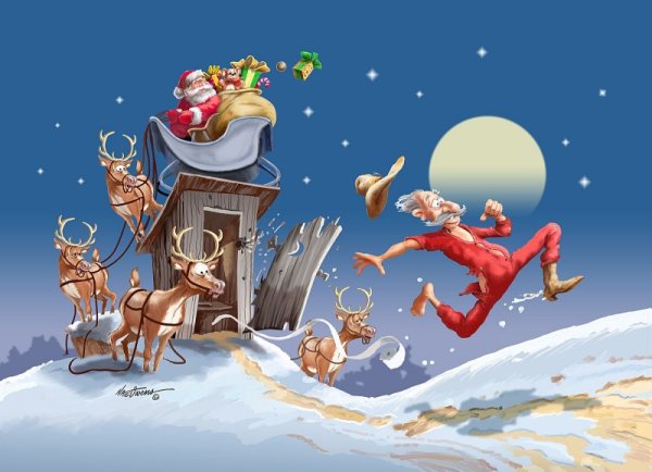 Прикольная открытка на Рождество в школу на конкурс