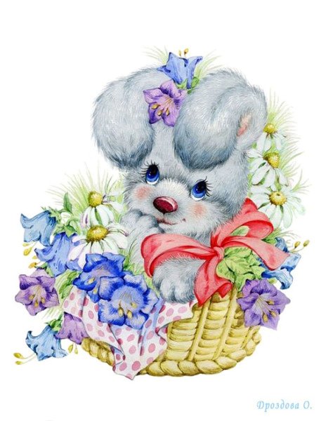 Зверюшки с цветами