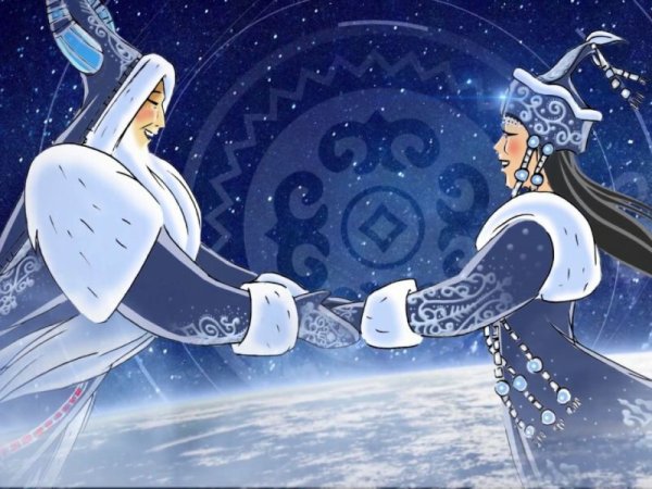 Якутская девочка рисунок