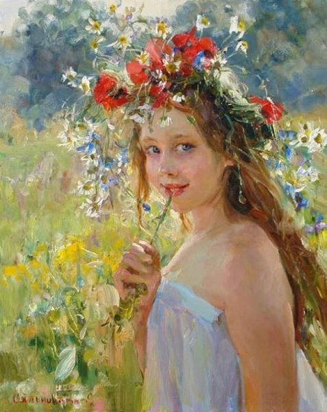 Елена Сальникова художник зима дети