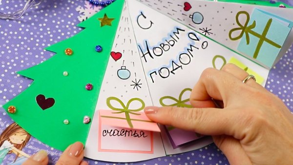 3 Д открытка своими руками Новогодняя
