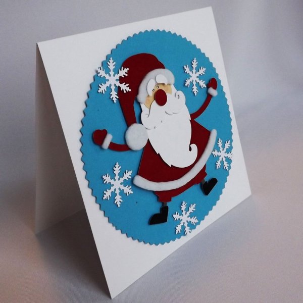 Открытка аппликация с новым годом