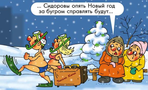 Анекдоты про новый год в картинках