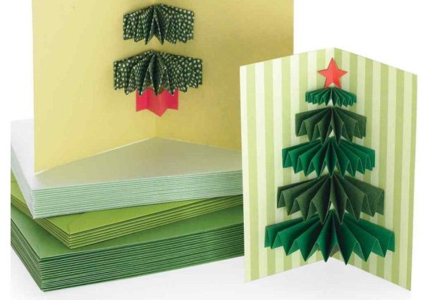 Открытка Новогодняя елка объемная