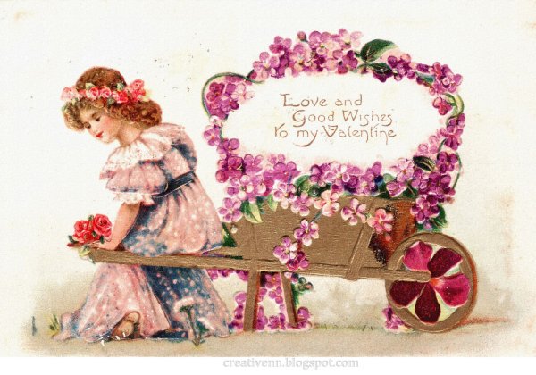 Старинные французские открытки с днем рождения