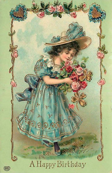 Винтажные открытки с днем рождения