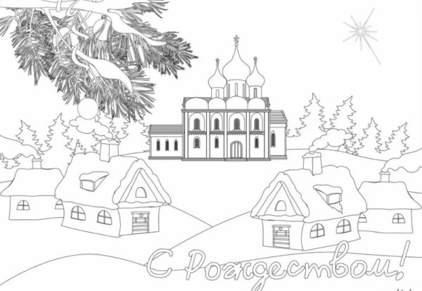 Рождество рисунок
