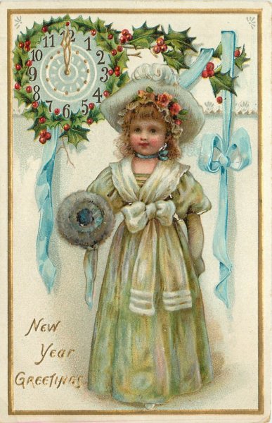 Винтажная Новогодняя кукла