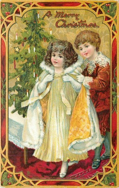 Викторианские открытки новый год