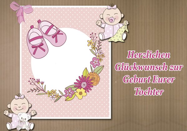 Открытка с новорожденным