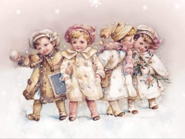 Новогодние открытки с оленятами