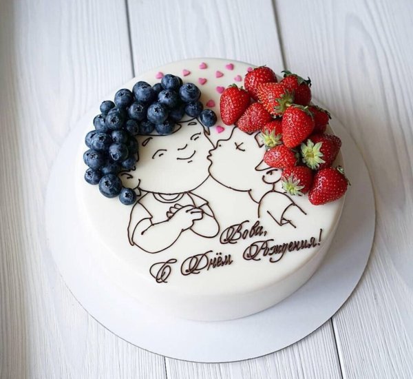 Кремовый торт с фотопечатью