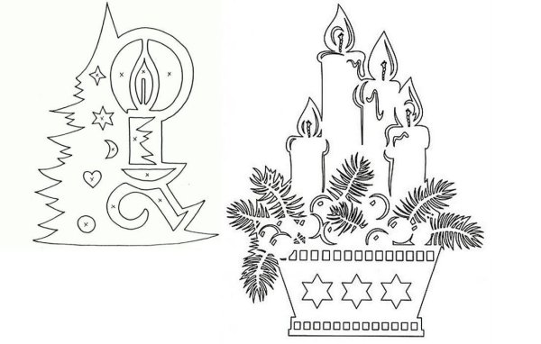 Вытынанка Новогодняя мультяшная