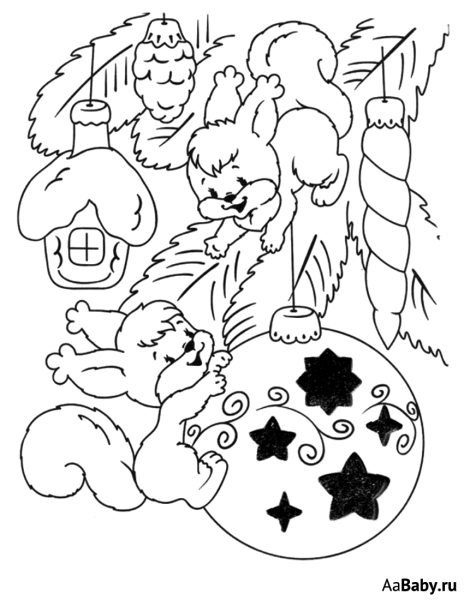 Украшения на окна новогодние зверюшки