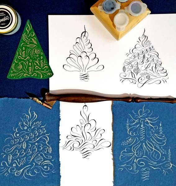 Новогодняя каллиграфия