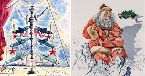 Сальвадор дали Рождественская открытка