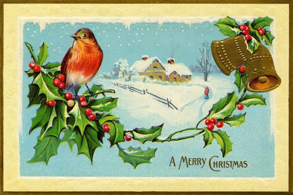 Новогодние открытки в стиле ретро