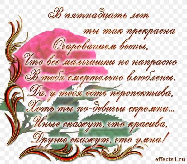 Поздравления с днём рождения 15 лет девочке