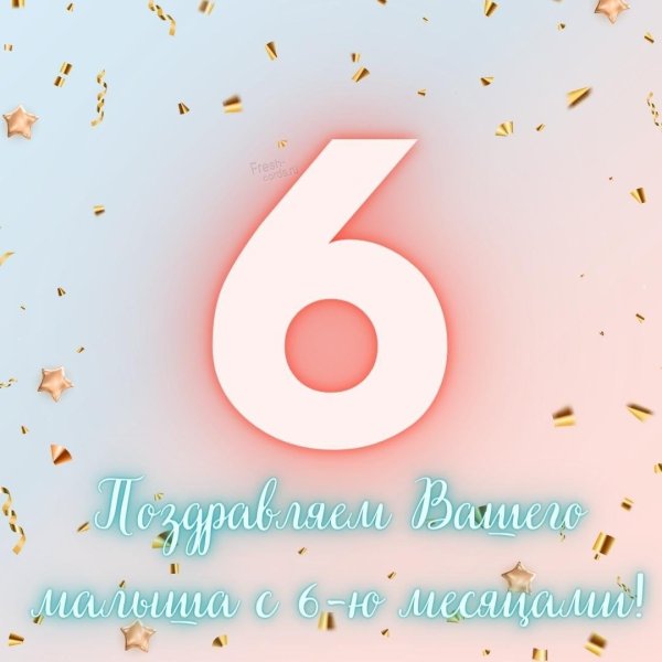 6 Месяцев открытка