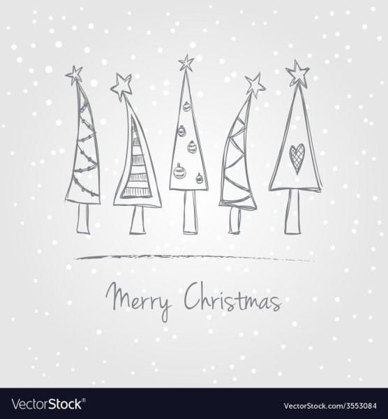 Новогодние открытки своими руками рисунки