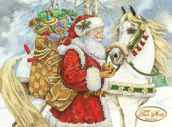 Новогодняя тройка лошадей