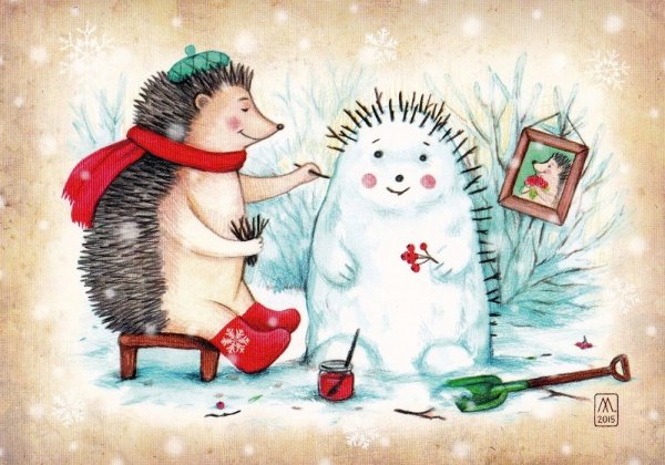 Художница Елизавета мелкозёрова Ежик